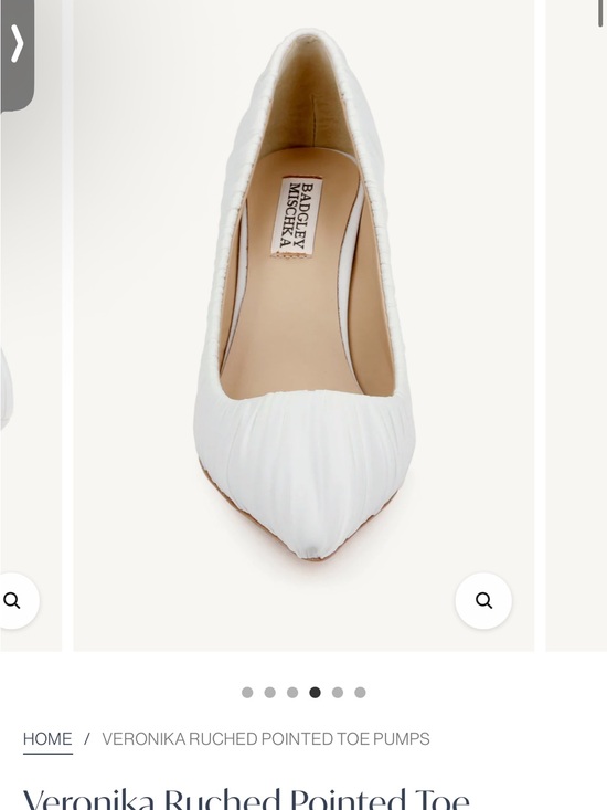 Badgley Mischka Shoes - Badgley Mischka Veronika Ruched Pointed Toe Pumps - White